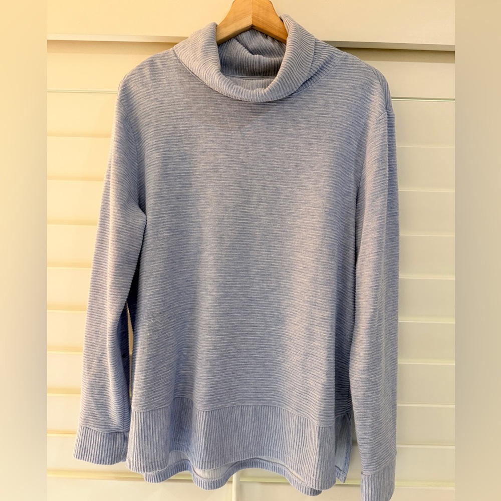 Jones New York Soft Blue Cowl Neck Sweater
